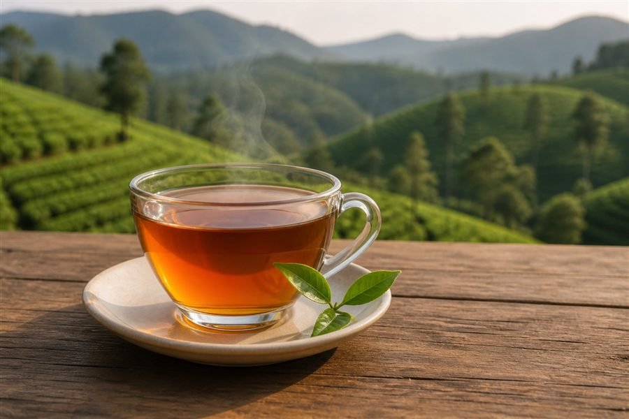 A warm cup of Ceylon tea